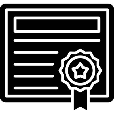 Sertifika. Web simgesi basit tasarım