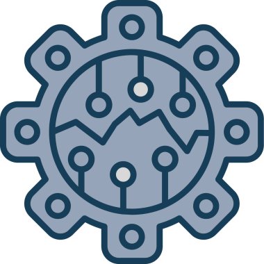 Dişliler. Web simgesi basit tasarım