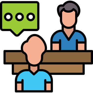 Konferans simgesi, vektör çizimi