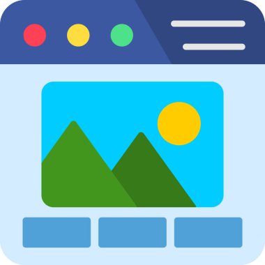 Web simgesi, konumlu haritanın vektör illüstrasyonu