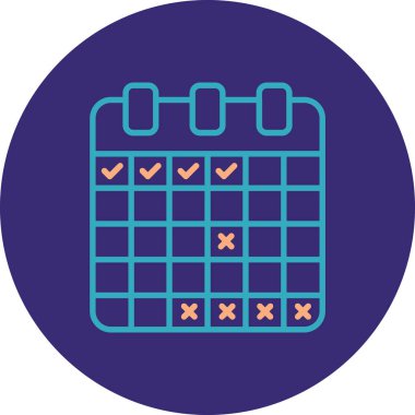 Takvim simgesi vektör illüstrasyonu