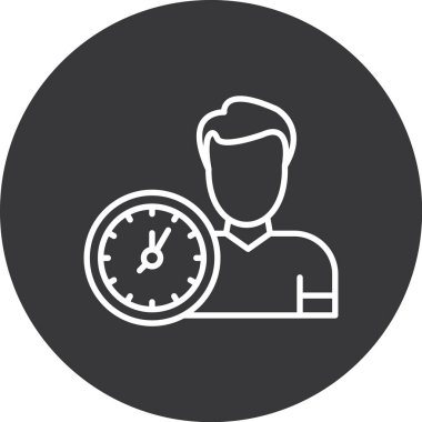 Saat Vektörü Kabartma Simgesi Tasarımı