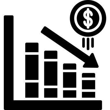 Dolar grafiği ve katı stil simgesi