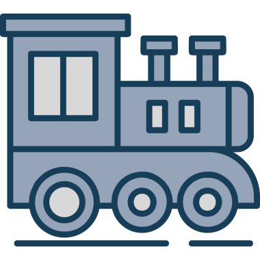 tren. Web simgesi basit illüstrasyon