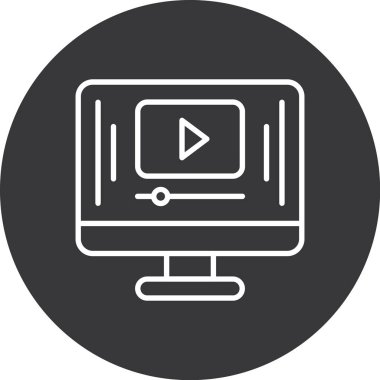 video simgesi vektör illüstrasyonu