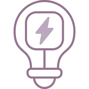 Elektrik ampulü. Web simgesi basit illüstrasyon