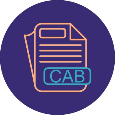 Dosya biçim simgesinin vektör illüstrasyonu