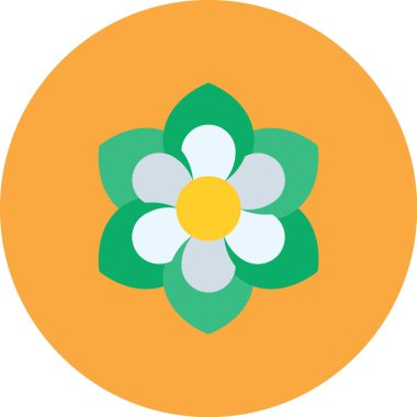 Çiçek. Web simgesi basit illüstrasyon