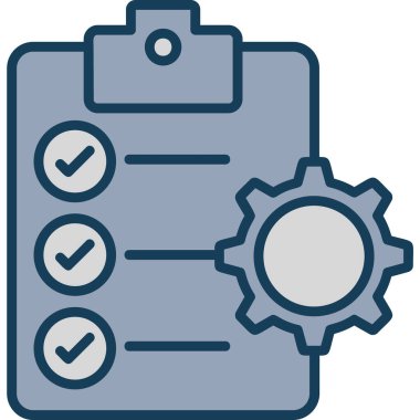 Kontrol listesi. Web simgesi basit illüstrasyon