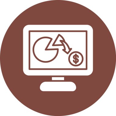 İş ve finans simgesinin vektör illüstrasyonu