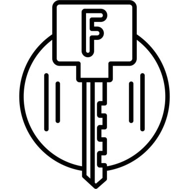 Anahtar. Web simgesi basit illüstrasyon