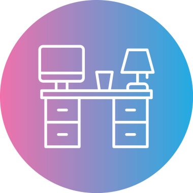 Ofis. Web simgesi basit illüstrasyon