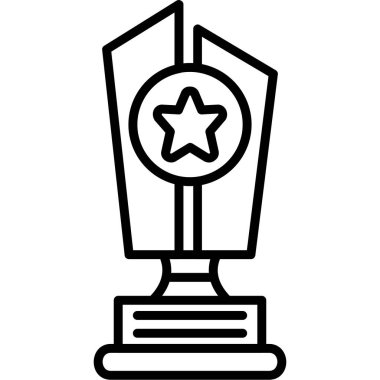 Madalya simgesi, vektör illüstrasyonu