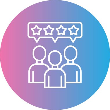 vektör yıldızlar simgesi, basit illüstrasyon