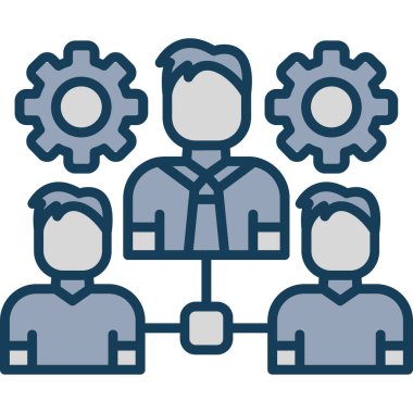 İş insanları simgesinin vektör illüstrasyonu