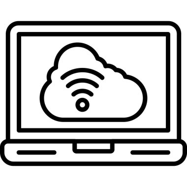 bulut hesaplama simgesi vektör çizim biçimi