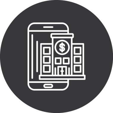 Mobil simgenin vektör illüstrasyonu