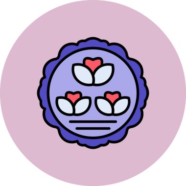 Çiçek. Web simgesi basit illüstrasyon