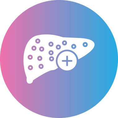 Bir karaciğer simgesinin vektör çizimi