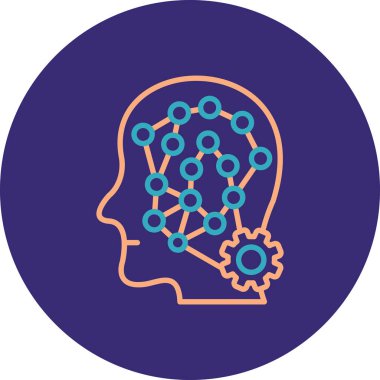 İnsan beyninin vektör illüstrasyonu