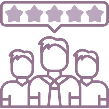 Reyting. Web simgesi basit illüstrasyon