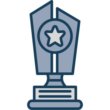 Ödül ikonu. Web için ödül vektör simgelerinin basit illüstrasyonu