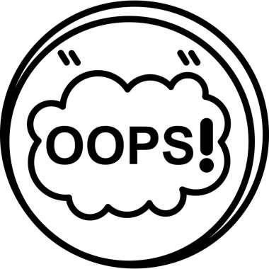 Hata simgesi vektör illüstrasyonu