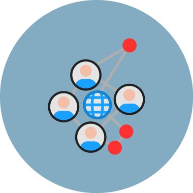 genel ağ simgesi trend düz biçimli