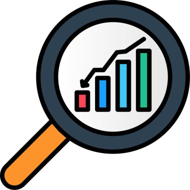 Analiz grafiği simgesi - ana hatlar biçiminde