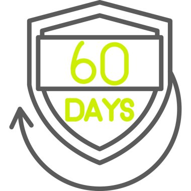 60 derecelik bir simgenin vektör illüstrasyonu