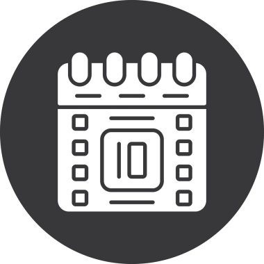 Takvim simgesi vektör illüstrasyonu