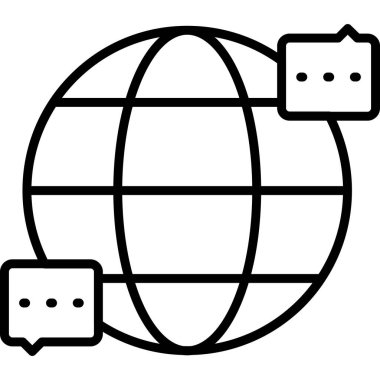 genel bağlantı vektör çizgisi simgesi