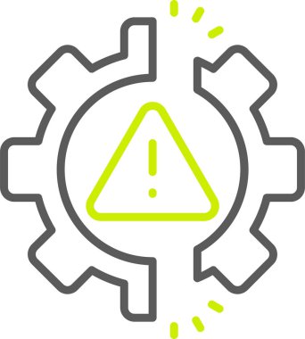 dişli entegrasyon vektörü simgesi. biçim düz sembol, eko yeşil renk, yuvarlak açılar, beyaz arkaplan