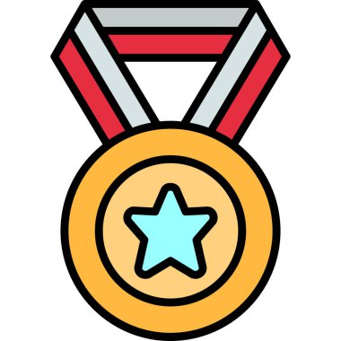 Madalya simgesi, basit vektör çizim