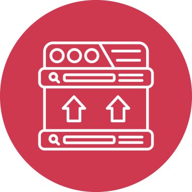 Bir web simgesinin vektör illüstrasyonu