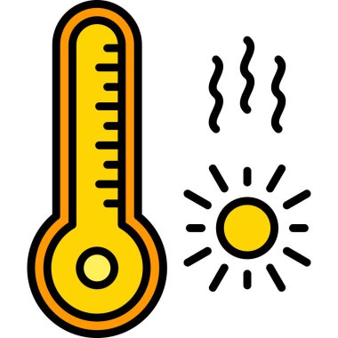 sıcaklık simgesi vektör illüstrasyonu