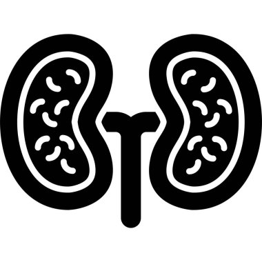 İnsan böbreği ikonu. vektör illüstrasyonu