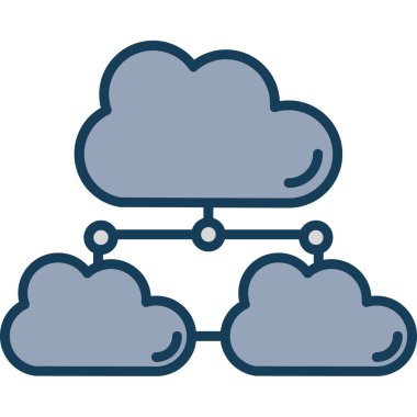 Kolayca düzenleyebilen ya da düzenleyebilen bulut hesaplama vektörü simgesi