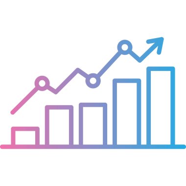 Bir grafik simgesinin vektör illüstrasyonu