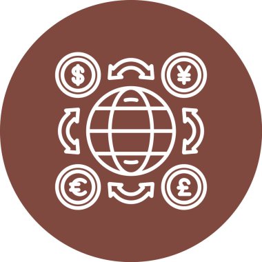 Küresel değiş tokuşun vektör simgesi