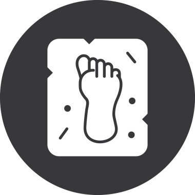 Ayak izi olan bir adamın vektör çizimi