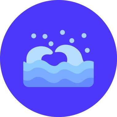 Su. Web simgesi basit illüstrasyon