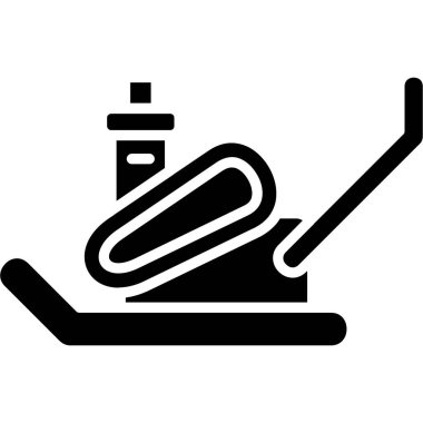 Bir tekne simgesinin vektör illüstrasyonu