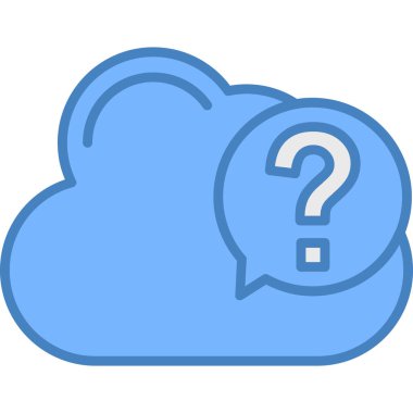 Bulut. Web simgesi basit illüstrasyon