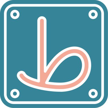 Bir b harfi simgesinin vektör illüstrasyonu