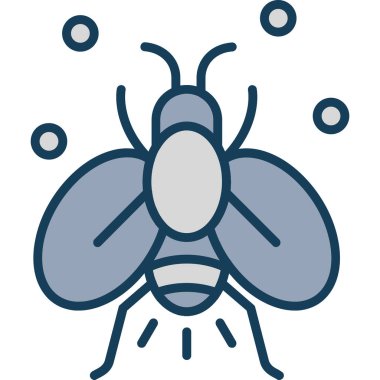 Sivrisinek ikonu. Web için böcek vektör simgelerinin basit çizimi