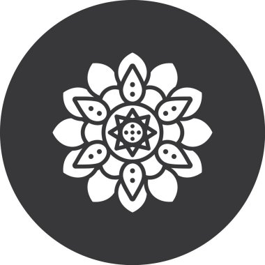 Çiçekli vektör simgesi