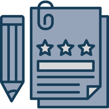 Dolu tasarım tarzında geri bildirim gözden geçirme simgesi