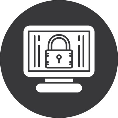 asma kilit ikon vektör çizimi