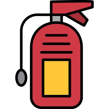Yangın söndürücü Simgesi, Basit Renk Vektörü İllüstrasyonu